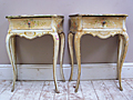 pair of vintage chic bedside tables